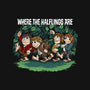 Where the Halflings Are-womens v-neck tee-DJKopet