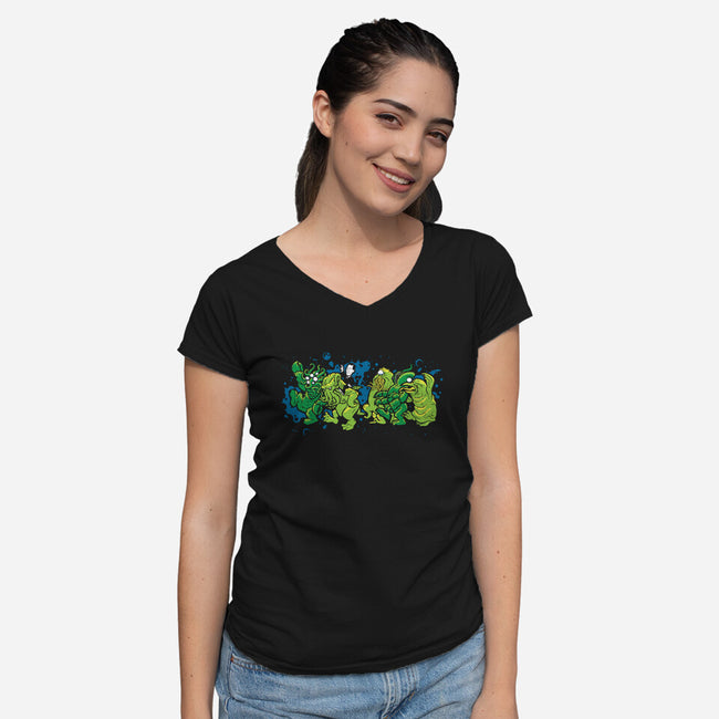 Where the Old Things Are-womens v-neck tee-ZombieDollars