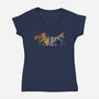 Where the Wild Kaiju Are-womens v-neck tee-El Black Bat