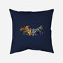Where the Wild Kaiju Are-none removable cover w insert throw pillow-El Black Bat