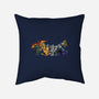 Where the Wild Kaiju Are-none removable cover throw pillow-El Black Bat
