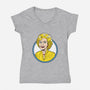 White Delight-womens v-neck tee-ibtrav