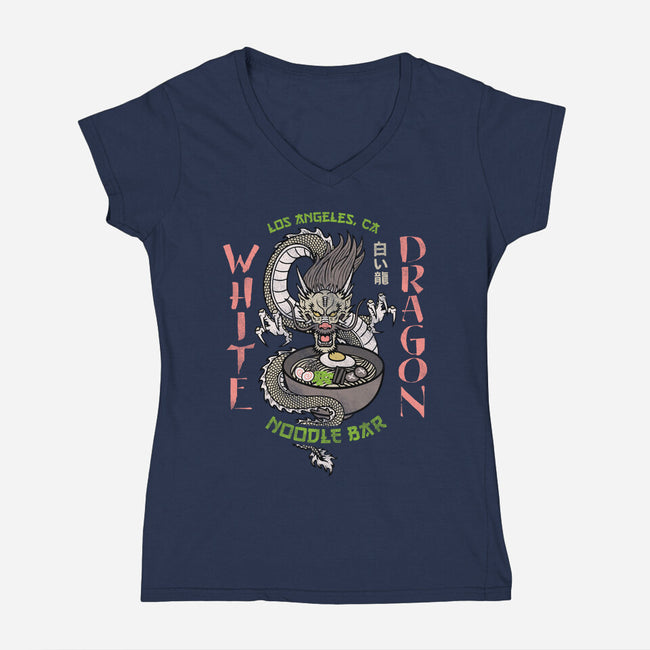 White Dragon Noodle Bar-womens v-neck tee-Beware_1984