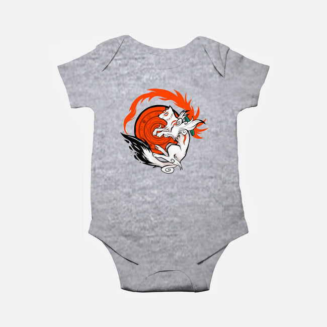 White Wolf Goddess-baby basic onesie-TechraNova