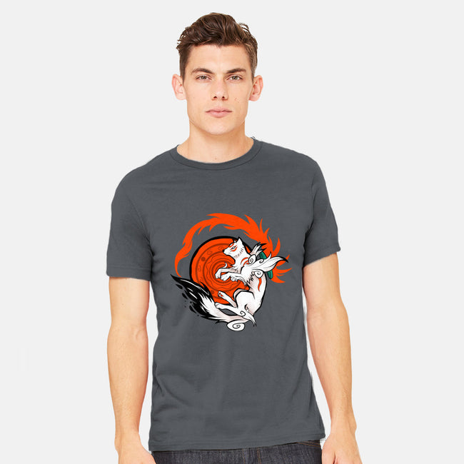 White Wolf Goddess-mens heavyweight tee-TechraNova
