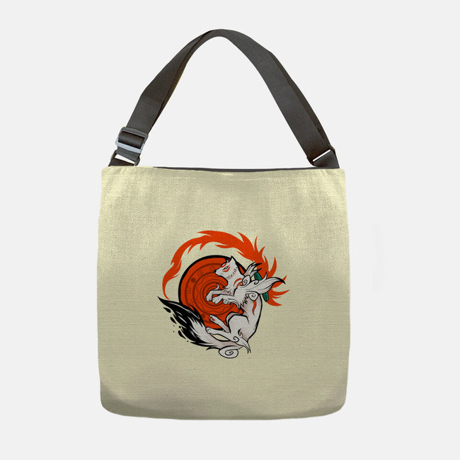 White Wolf Goddess-none adjustable tote-TechraNova