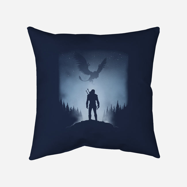 White Wolf vs The Griffin-none removable cover w insert throw pillow-ddjvigo