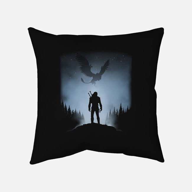 White Wolf vs The Griffin-none removable cover throw pillow-ddjvigo