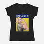 Who Can Do It!-womens v-neck tee-MarianoSan