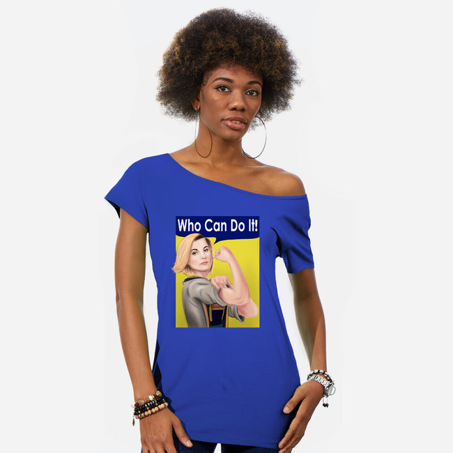 Who Can Do It!-womens off shoulder tee-MarianoSan