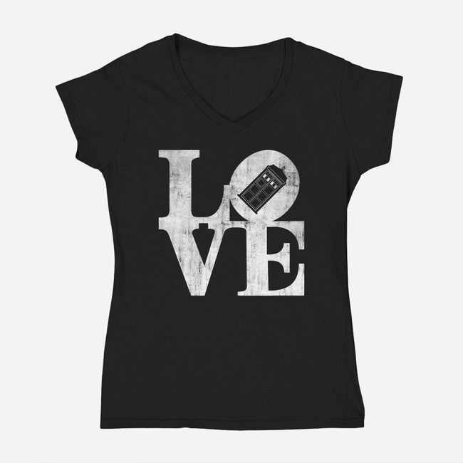 Who Do You Love?-womens v-neck tee-geekchic_tees