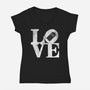 Who Do You Love?-womens v-neck tee-geekchic_tees