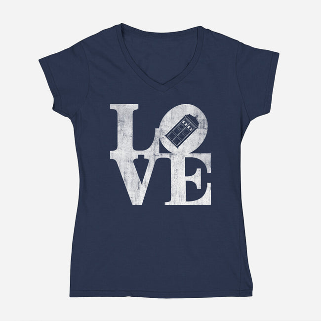 Who Do You Love?-womens v-neck tee-geekchic_tees