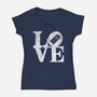Who Do You Love?-womens v-neck tee-geekchic_tees