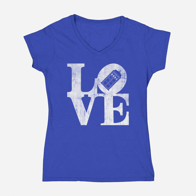 Who Do You Love?-womens v-neck tee-geekchic_tees