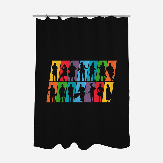 Who Is Who-none polyester shower curtain-rocketman_art