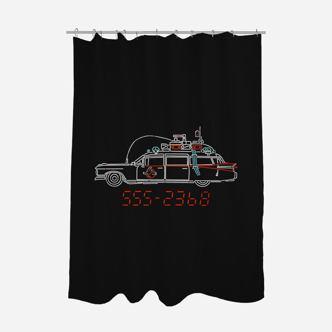 Who You Gonna Call?-none polyester shower curtain-rocketman_art