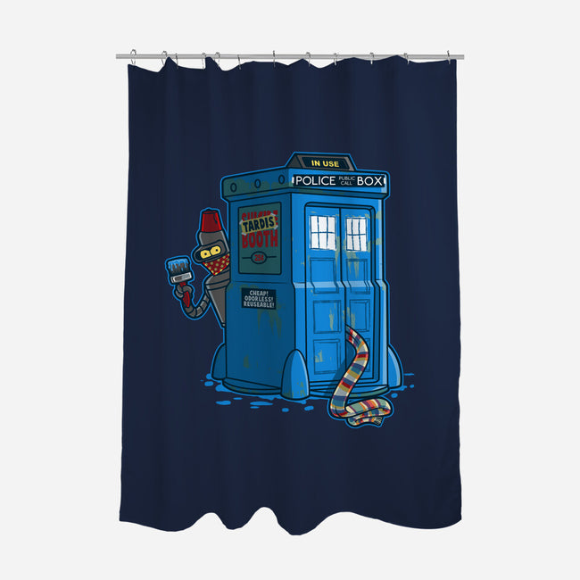 Who-icide Booth-none polyester shower curtain-Bamboota