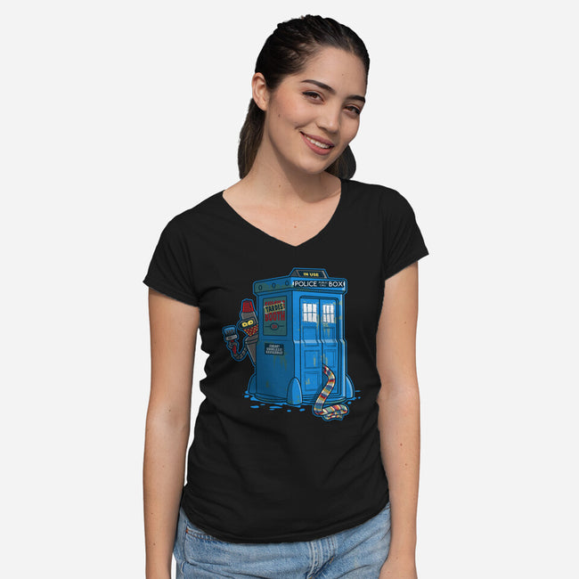 Who-icide Booth-womens v-neck tee-Bamboota