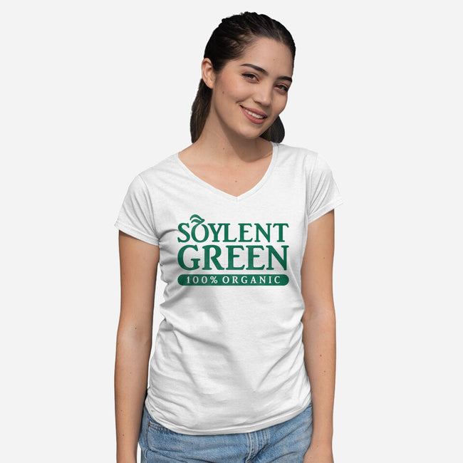 Wholly Organic-womens v-neck tee-Beware_1984