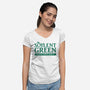 Wholly Organic-womens v-neck tee-Beware_1984