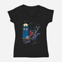 Who's Space-womens v-neck tee-kal5000