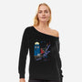 Who's Space-womens off shoulder sweatshirt-kal5000