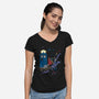 Who's Space-womens v-neck tee-kal5000