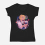Who's That Girl?-womens v-neck tee-saqman