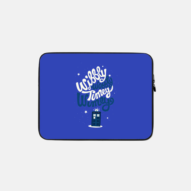 Wibbly Wobbly-none zippered laptop sleeve-risarodil