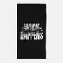 Wick Happens-none beach towel-Bo Bradshaw