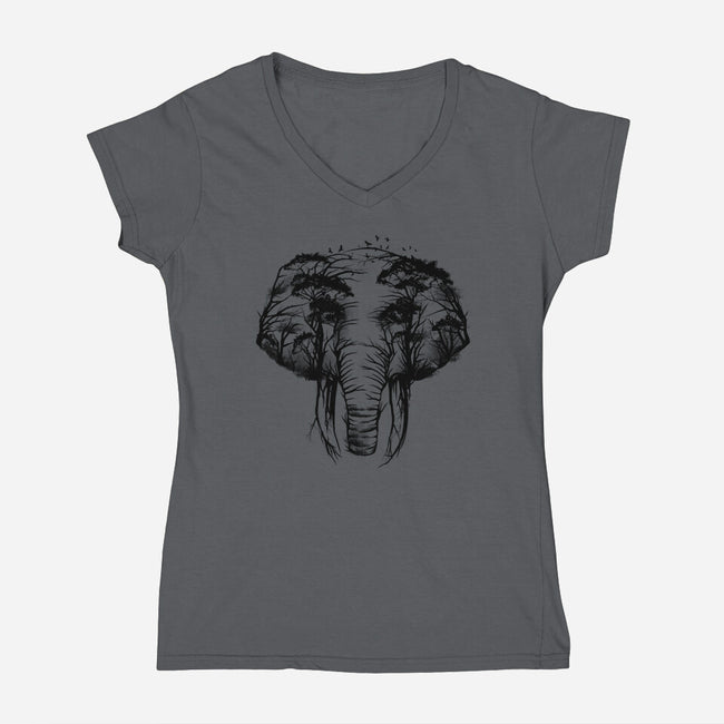 Wild Safari-womens v-neck tee-dandingeroz
