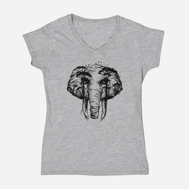 Wild Safari-womens v-neck tee-dandingeroz