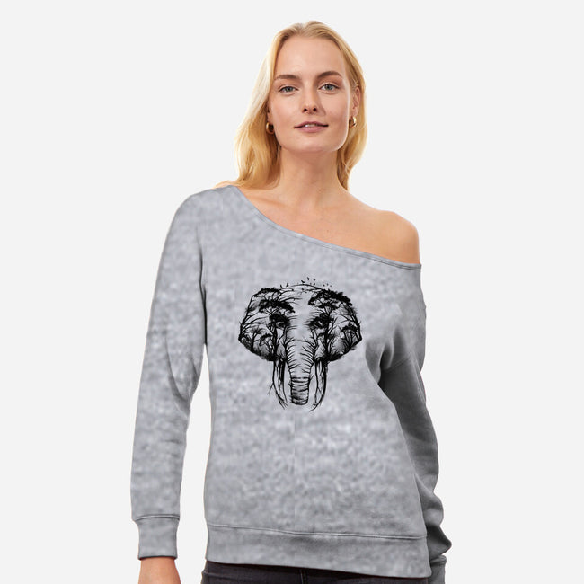 Wild Safari-womens off shoulder sweatshirt-dandingeroz