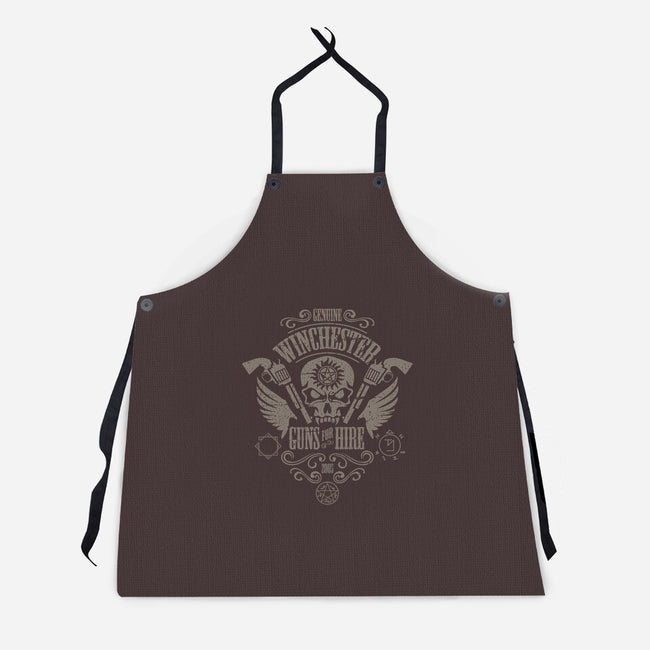 Winchester Guns for Hire-unisex kitchen apron-jrberger