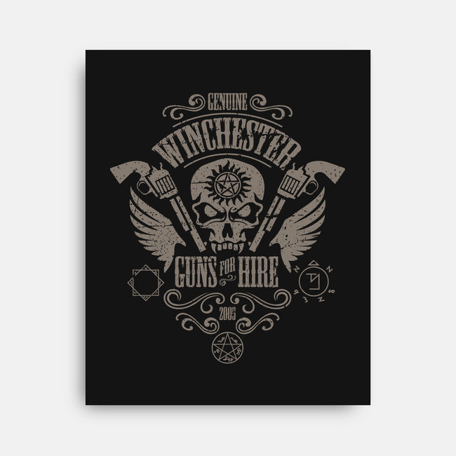 Winchester Guns for Hire-none stretched canvas-jrberger
