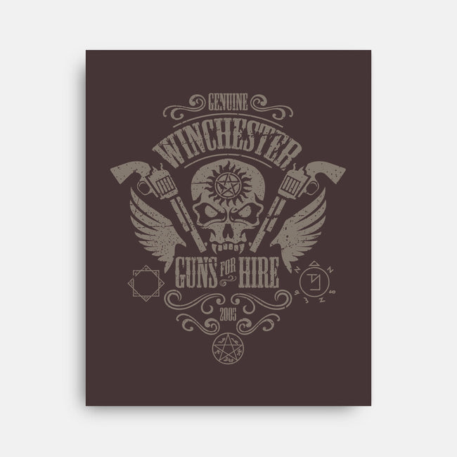 Winchester Guns for Hire-none stretched canvas-jrberger