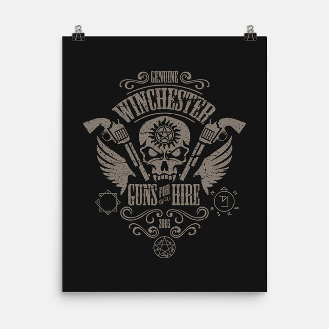 Winchester Guns for Hire-none matte poster-jrberger