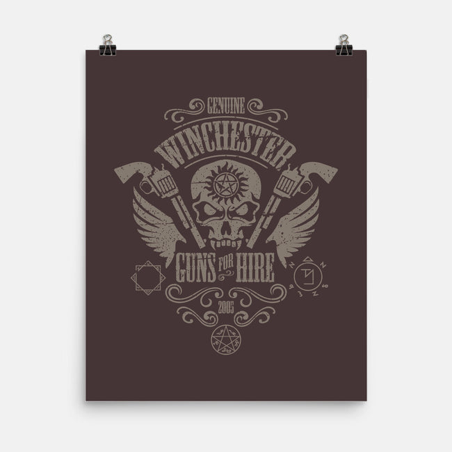 Winchester Guns for Hire-none matte poster-jrberger