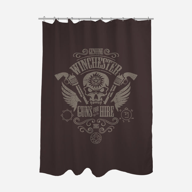 Winchester Guns for Hire-none polyester shower curtain-jrberger