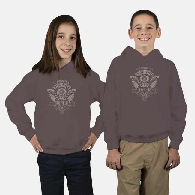 Winchester Guns for Hire-youth pullover sweatshirt-jrberger