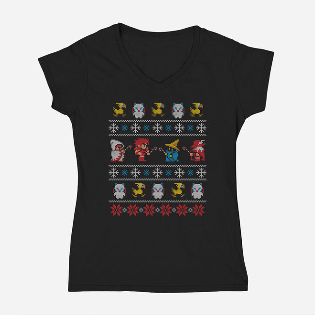 Winter Fantasy-womens v-neck tee-machmigo