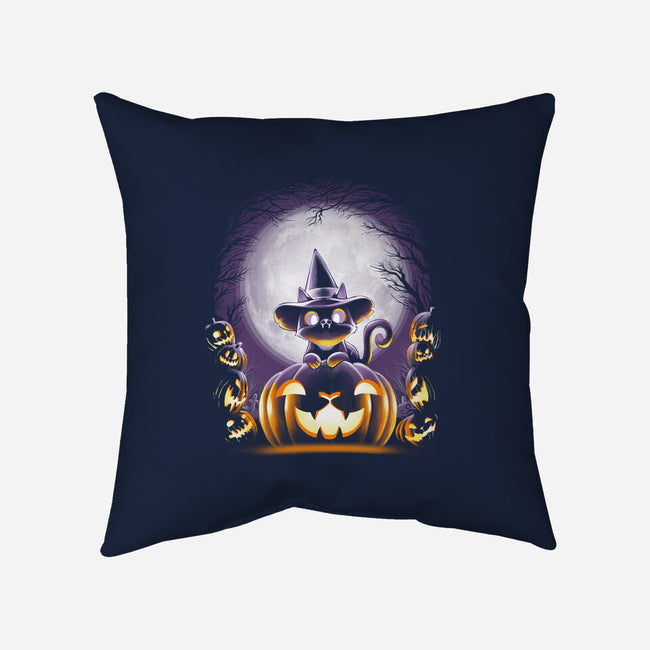 Witch-Cat Night-none removable cover w insert throw pillow-alemaglia