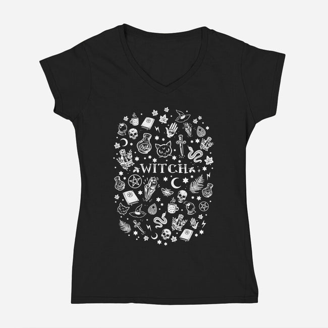 Witching-womens v-neck tee-MedusaD