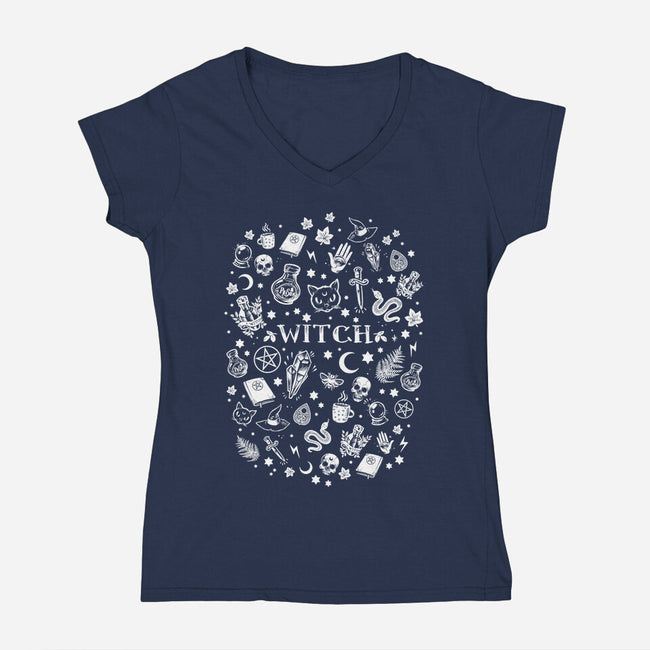 Witching-womens v-neck tee-MedusaD