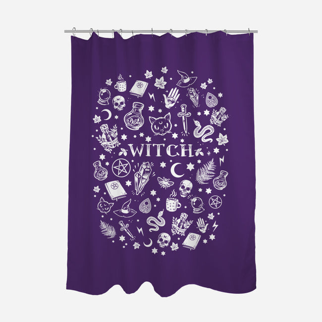 Witching-none polyester shower curtain-MedusaD