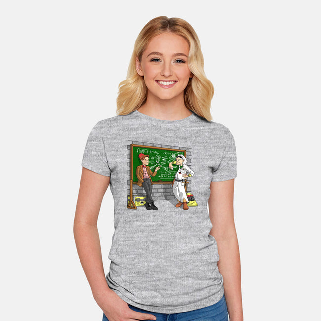 With A Little Help-womens fitted tee-saqman