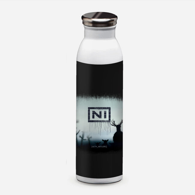 With Antlers-none water bottle drinkware-ntesign