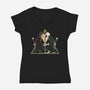 Wizard Vs Wizard-womens v-neck tee-SarahCave