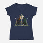 Wizard Vs Wizard-womens v-neck tee-SarahCave